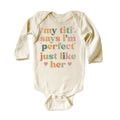 My Titi Says I'm Perfect Onesie Baby Bodysuit, Baby Shirt, Toddler Sweatshirt, Auntie's Bestie Boho Rainbow Outfit, Cute Baby Girl Gift Idea