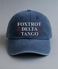 Foxtrot Delta Tango Embroidered Hat, Gift For Anti MAGA, Anti-Trump Hat