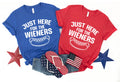 Just Here for the Wieners Short Sleeve T-Shirt