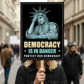 Protect Our Democracy Protest Sign, Anti-Trump Resistance, Political Activist Poster