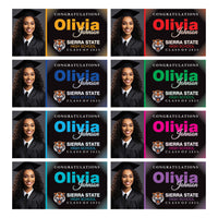 Graduation 2025 Personalized Banner Sign With Photo - 13 Oz Heavy Duty Waterproof Class of 2025, Graduation Vinyl Banner With Metal Grommets