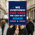 No Kings In America Protest Sign, Anti-Trump Resistance, Political Activist Poster