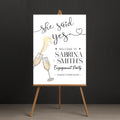 Personalized Boho Engagement Welcome Sign, Champagne Brunch & Bubbly Party Decor, Rustic Engagement Foamcore PVC Acrylic Polystyrene Poster