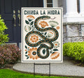 Immigrant Rights Chinga La Migra Yard Sign - Resist Hate Lawn Sign, Anti-Trump, Resist Racism, Resist Fascism Sign with Metal H-Stake