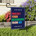 Protect Your Neighbors From ICE Protest Garden Flag, Resist Hate Flag, Anti-Trump Flag, Resist Racism Flag, Resist Fascism Flag