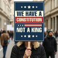 No Kings In America Protest Sign, Anti-Trump Resistance, Political Activist Poster