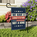 No Kings In America Garden Flag, 12x18 Inch Double Sided, Resist Hate Flag