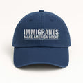 Immigrants Make America Great Embroidered Hat, Gift For Anti MAGA, Anti-Trump Hat, Democracy Embroidered Hat, Protest Hat, Patriotic Hat