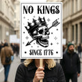 No Kings In America Protest Sign, Anti-Trump Resistance, Political Activist Poster, Rally Sign, Resist Fascism Protest Poster