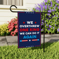 No Kings In America Garden Flag, 12x18 Inch Double Sided, Resist Hate Flag