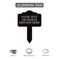 Personalized Any Text Marker Yard Sign 10” x 14”, Rust-free Aluminum Custom Tree Marker Lawn Sign, Outdoor Garden Sign with Integrated Stake