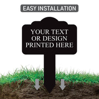Personalized Any Text Marker Yard Sign 10” x 14”, Rust-free Aluminum Custom Tree Marker Lawn Sign, Outdoor Garden Sign with Integrated Stake