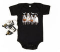Ghost Cows Baby Bodysuit, Cute Halloween Cow Baby Shirt, Retro Fall Toddler Sweatshirt - Spooky Farm Animal Outfit