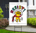 Resistance, No Kings In America Yard Sign - Resist Hate Lawn Sign, Anti-Trump, Resist Racism, Resist Fascism Yard Sign with Metal H-Stake