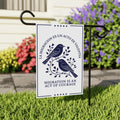 Migration Is an Act of Courage Protest Garden Flag, Double Sided, Resist Hate Flag, Anti-Trump Flag, Resist Racism Flag, Resist Fascism Flag