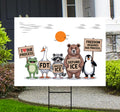 Abolish ICE Pro Immigrants Protest Yard Sign - Human Rights, Anti-Trump, Resist Racism, Resist Fascism Sign with Metal H-Stake