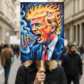 Trump Lies - No Kings In America Protest Sign, Anti-Trump Resistance, Political Activist Poster, Rally Sign, Resist Fascism Protest Poster