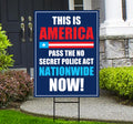 No Kings In America Yard Sign - Resist Hate Lawn Sign, Anti-Trump Sign, Resist Racism, Resist Fascism Yard Sign with Metal H-Stake