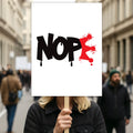 No Kings In America Protest Sign, Anti-Trump Resistance, Political Activist Rally Sign, Resist Racism, Resist Fascism Protest Poster