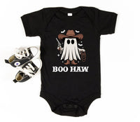 Funny Cowboy Ghost Baby Shirt, Boo Haw Baby Bodysuit, Toddler Sweatshirt - Country Halloween Outfit, Western Fall Baby Costume