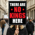 No Kings In America Protest Sign, Anti-Trump Resistance, Political Activist Rally Sign, Resist Racism, Resist Fascism Protest Poster