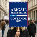 Abigail Spanberger For Virginia Governor 2025 Election Sign, Political Campaign Sign, Governor Election 2026 Race Poster Sign
