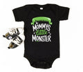 Mommy’s Little Monster Baby Bodysuit, Funny Halloween Baby Shirt, Toddler Sweatshirt - Cute Spooky Outfit for Fall, Monster Costume