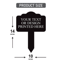 Personalized Any Text Marker Yard Sign 10” x 14”, Rust-free Aluminum Custom Tree Marker Lawn Sign, Outdoor Garden Sign with Integrated Stake