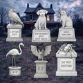 Halloween Pet Cemetery Yard Signs with Stakes, Cat Dog Bat Spider Tombstone Decorations, Outdoor Graveyard Lawn Décor for Haunted House