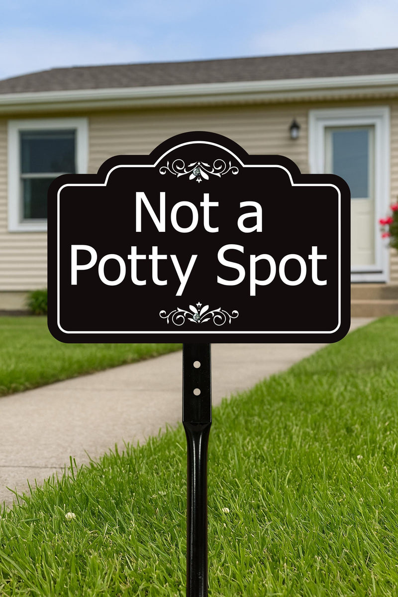 Not a Potty Spot Yard Sign with 16 - Main Image
