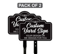 2 Pack Custom Aluminum Yard Sign with 16