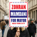 Zohran Mamdani For New York City Mayor 2025 Election Sign, NYC’s Mayor, Political Campaign Sign, Mayor Election 2025 Race Poster Sign