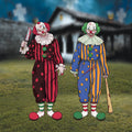 Bloody Clown Halloween Yard Signs with Stakes, Red Green Outdoor Lawn Decorations, Scary Haunted House School Halloween Décor for Kids