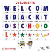 Welcome Back to School Yard Signs, First Day of School Lawn Decorations with Metal Stakes, Outdoor Classroom Decor for Teachers & Students