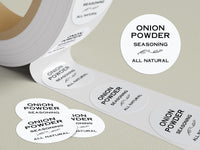 Personalized Modern Spice Roll Labels, Custom Pantry Stickers, Minimalist Spice Jar Label Set, Waterproof Kitchen Organization Labels