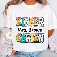 Custom Kindergarten Teacher Short Sleeve T-Shirt