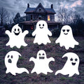White Ghost Halloween Yard Signs with Stakes, Corrugated Lawn Ghost Decorations, Outdoor Halloween Yard Décor for Garden, Porch, or Walkway