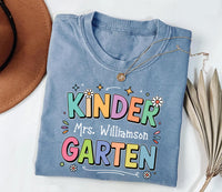 Personalized Kindergarten Teacher Short Sleeve T-Shirt