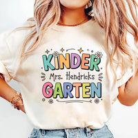 Personalized Kindergarten Teacher Short Sleeve T-Shirt