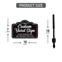 Custom Aluminum Yard Sign with 16" Stake, Personalized Metal Outdoor Sign, Fully Customizable Lawn Marker for Home, Business, Events