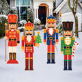 Nutcracker Yard Signs, Outdoor Christmas Lawn Decorations with Stakes, Holiday Garden Patio Pathway Cute Xmas Party Winter Décor