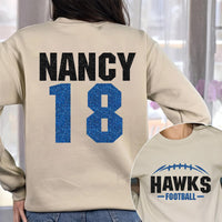 Custom Football Mascot Shirt, Personalized Team Spirit Tee, Football Mom Shirt, Two Sided