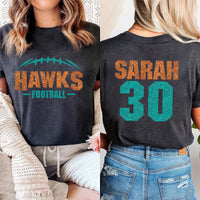 Custom Football Mascot Shirt, Personalized Team Spirit Tee, Football Mom Shirt, Two Sided