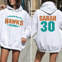 Custom Football Mascot Shirt, Personalized Team Spirit Tee, Football Mom Shirt, Two Sided