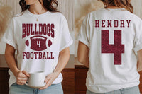 Custom Football Mascot Shirt, Personalized Team Spirit Tee, Football Mom Shirt, Two Sided