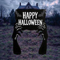 Happy Halloween Yard Sign, Scary Black Hand Silhouette Stake, Spooky Garden Decoration, Outdoor Halloween Lawn Decor with Creepy Bat Design