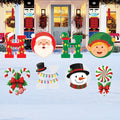 Ho Ho Ho Christmas Yard Signs, Santa Elf Snowman Lawn Decorations with Stakes, Outdoor Holiday Garden Patio Pathway Merry Xmas Décor