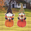 Fall Gnome Yard Signs, Thanksgiving Gnome Garden Stakes with Pumpkins and Sunflower, Autumn Outdoor Decor for Lawn Garden Porch Display