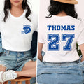 Customized Football Shirt, Your Name Football Shirt, Custom Football Mom Tee, Two Sided