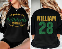 Custom Football Mascot Shirt, Personalized Team Spirit Tee, Football Mom Shirt, Two Sided